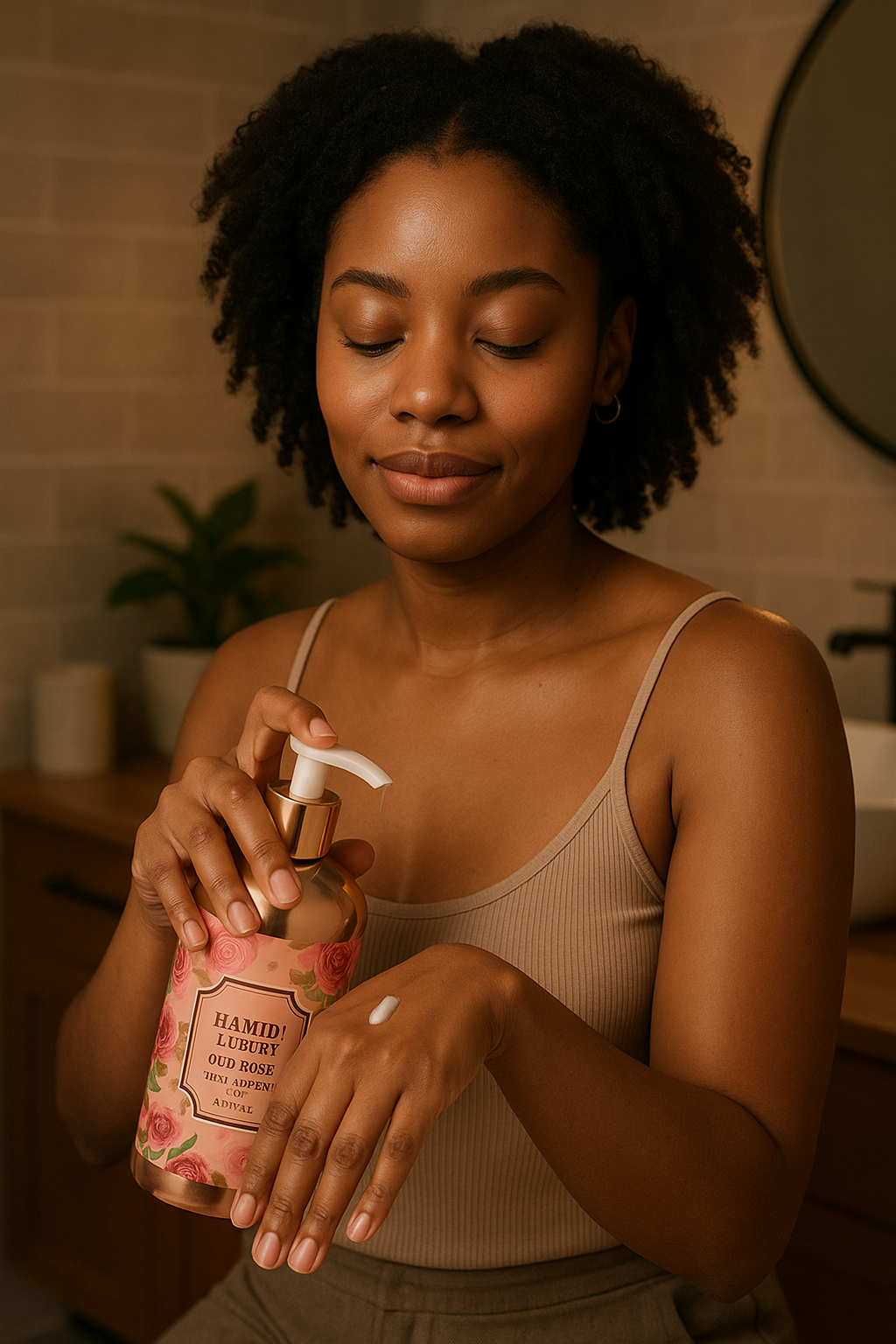 Crème sans alcool 2en1 : Hydratante et Parfumante - Oud&Rose 🌹